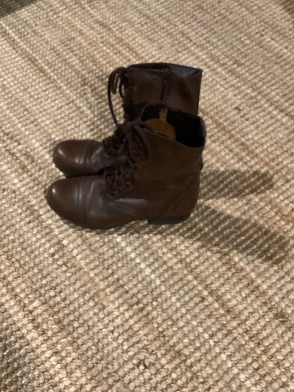 Steve Madden Brown Lace-Up Ankle Boots